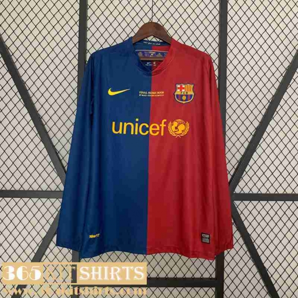 Retro Football Shirts Barcelona Home Mens Long Sleeve 08 09 FG397