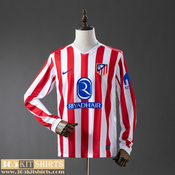 Football Shirts Atletico Madrid Home Mens Long Sleeve 2025 2026 Football Shirts Atletico Madrid Home Mens Long Sleeve 2025 2026