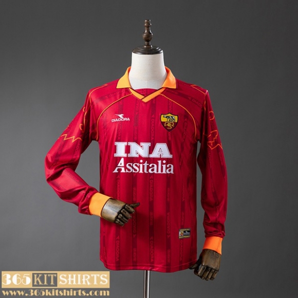 Retro Football Shirts Roma Home Mens Long Sleeve 99 00 FG1258 Retro Football Shirts Roma Home Mens Long Sleeve 99 00 FG1258
