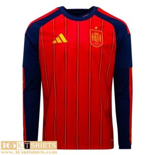 Football Shirts Spain Home Mens Long Sleeve 2026 World Cup Football Shirts Spain Home Mens Long Sleeve 2026 World Cup