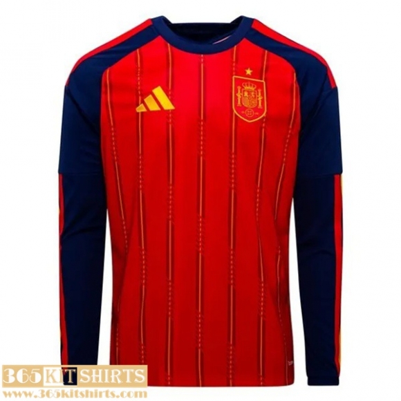 Football Shirts Spain Home Mens Long Sleeve 2026 World Cup