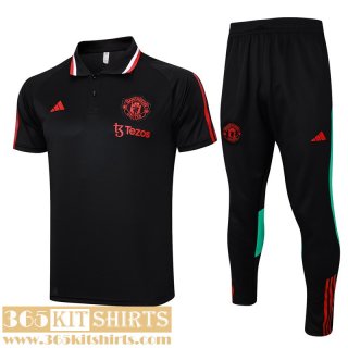 Polo&T-Shirt Manchester United black Mens 2023 2024 E03