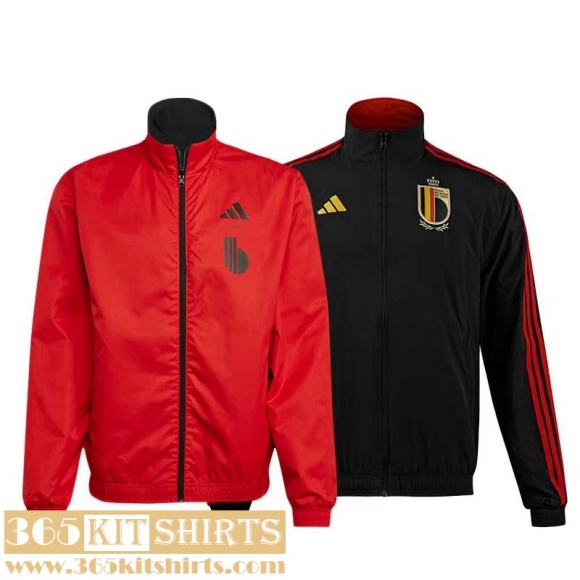 Windbreaker Reversible Belgium Red Black Mens 2023 2024 D68