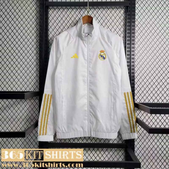 Windbreaker Real Madrid White Mens 2023 2024 D70