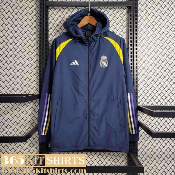 Windbreaker Real Madrid Navy blue Mens 2023 2024 D80