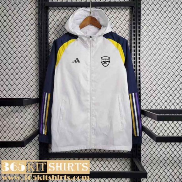 Windbreaker Arsenal White Mens 2023 2024 D105