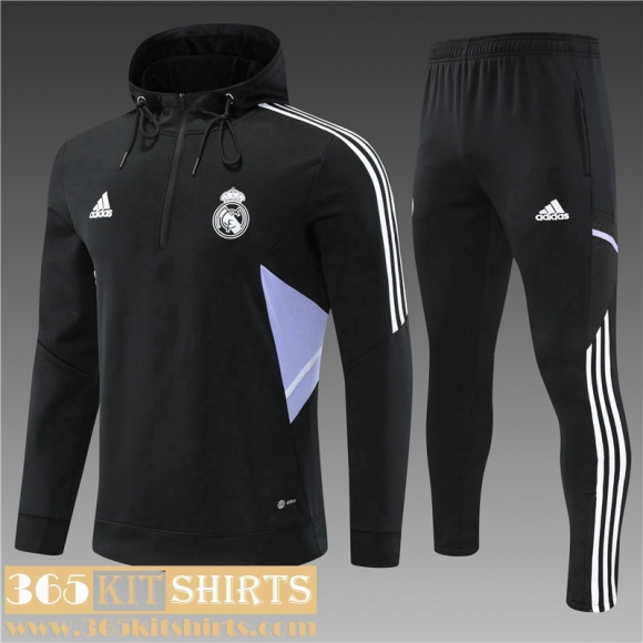 Hoodie Real Madrid Black Kids 2022 2023 TK384