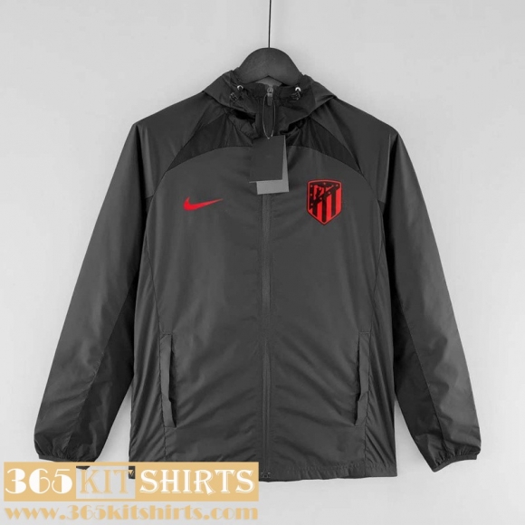 Windbreaker Atletico Madrid Black Mens 2022 2023 WK177