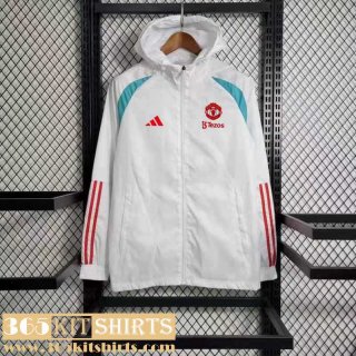 Windbreaker Manchester United White Mens 2023 2024 D135