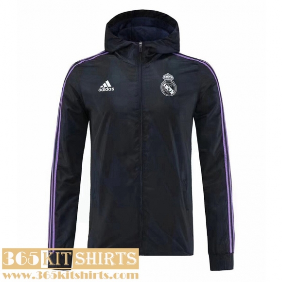 Windbreaker Real Madrid black Mens 2022 2023 WK238