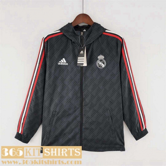 Windbreaker Real Madrid black Mens 2022 2023 WK239