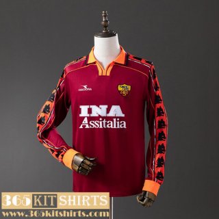 Retro Football Shirts Roma Home Mens Long Sleeve 98 99 FG1066 Retro Football Shirts Roma Home Mens Long Sleeve 98 99 FG1066