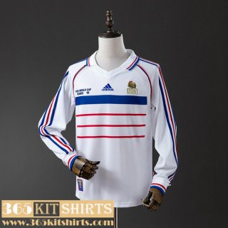 Retro Football Shirts France Away Mens Long Sleeve 1998 FG1074 Retro Football Shirts France Away Mens Long Sleeve 1998 FG1074