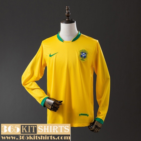 Retro Football Shirts Brazil Home Mens Long Sleeve 2006 FG1114 Retro Football Shirts Brazil Home Mens Long Sleeve 2006 FG1114