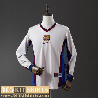 Retro Football Shirts Barcelona Away Mens Long Sleeve 98 99 FG1117