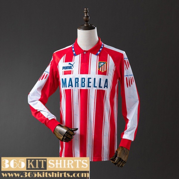 Retro Football Shirts Atletico Madrid Home Mens Long Sleeve 94 95 FG1151 Retro Football Shirts Atletico Madrid Home Mens Long Sleeve 94 95 FG1151