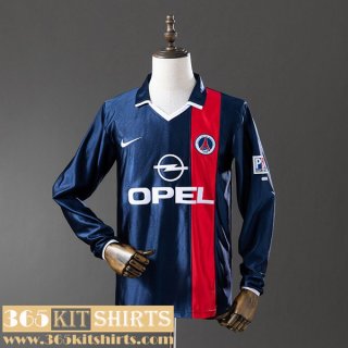 Retro Football Shirts PSG Home Mens Long Sleeve 01 02 FG1155 Retro Football Shirts PSG Home Mens Long Sleeve 01 02 FG1155