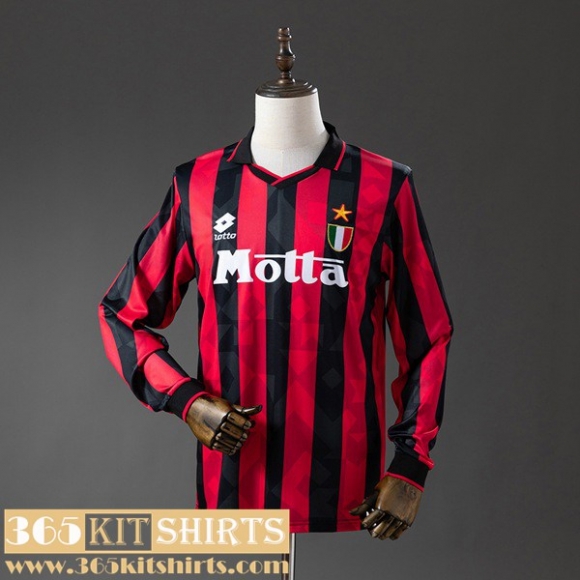 Retro Football Shirts AC Milan Home Mens Long Sleeve 93 94 FG1189 Retro Football Shirts AC Milan Home Mens Long Sleeve 93 94 FG1189
