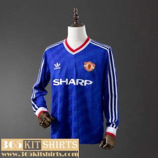 Retro Football Shirts Manchester United Away Mens Long Sleeve 1986 88 FG850