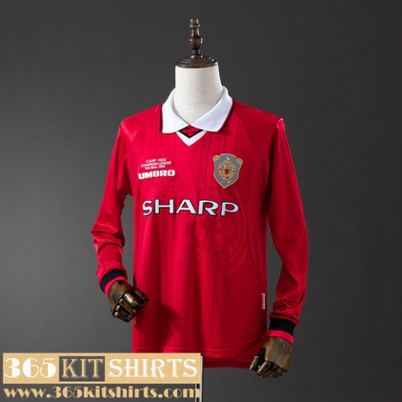 Retro Football Shirts Manchester United Home Mens Long Sleeve 1999 00 FG858