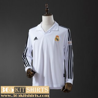 Retro Football Shirts Real Madrid Home Mens Long Sleeve 2002 03 FG862 Retro Football Shirts Real Madrid Home Mens Long Sleeve 2002 03 FG862