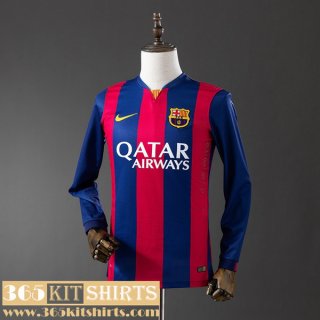 Retro Football Shirts Barcelona Home Mens Long Sleeve 2014 15 FG863