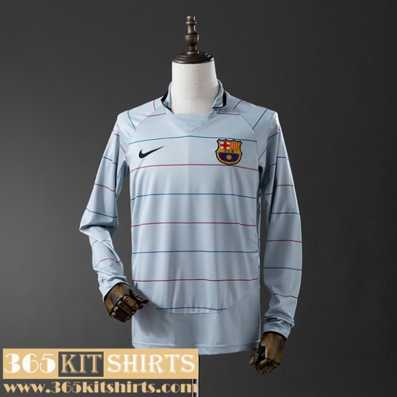 Retro Football Shirts Barcelona Away Mens Long Sleeve 03 04 FG916 Retro Football Shirts Barcelona Away Mens Long Sleeve 03 04 FG916