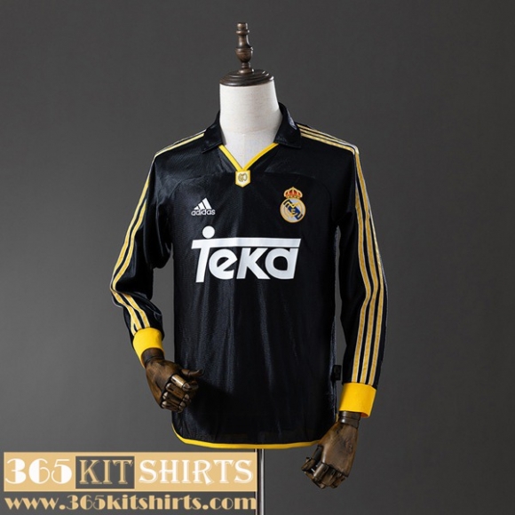 Retro Football Shirts Real Madrid Away Mens Long Sleeve 98 00 FG949 Retro Football Shirts Real Madrid Away Mens Long Sleeve 98 00 FG949