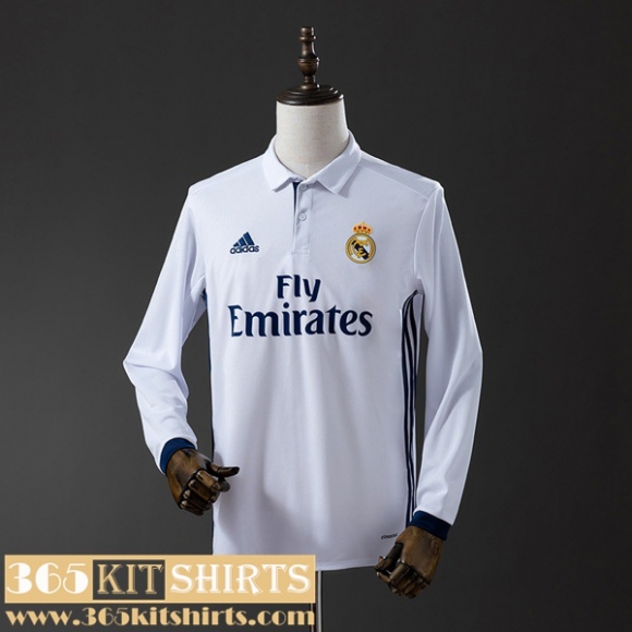 Retro Football Shirts Real Madrid Home Mens Long Sleeve 16 17 FG961 Retro Football Shirts Real Madrid Home Mens Long Sleeve 16 17 FG961