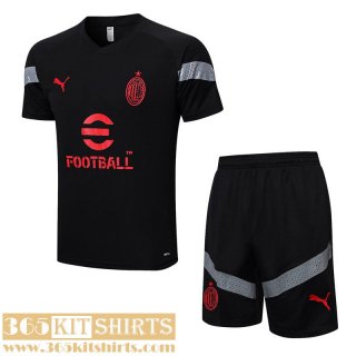 Training T Shirt AC Milan black Mens 2022 2023 TG649