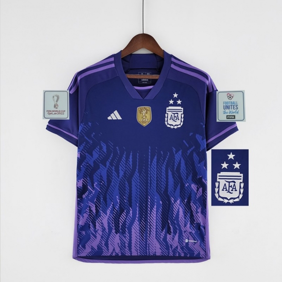 Football Shirts Argentina Away Mens World Cup 2022