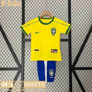 Retro Football Shirts Brazil Home Kids 1998