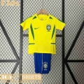 Retro Football Shirts Brazil Home Kids 2002