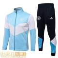 Jacket Manchester City White-Blue ciel Mens 2021 2022 JK150