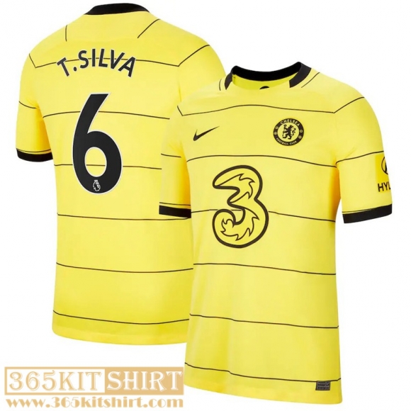Football Shirt Chelsea Away Mens 2021 2022 # T. Silva 6 Football Shirt Chelsea Away Mens 2021 2022 # T. Silva 6