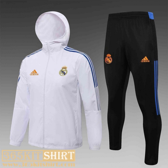 Windbreaker Real Madrid White Mens 2021 2022 WK46