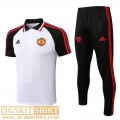 Polo Shirt Manchester United White Men's 2021 2022 PL292