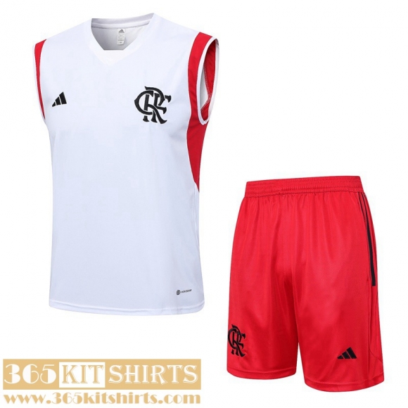 Training Sleeveless Flamengo Blanc Mens 2023 2024 TG761