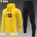 KIT : Hoodie Barcelona jaune Enfant 2023 2024 TK552