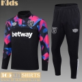 KIT : Training West Ham noir Enfant 2022 2023 TK557