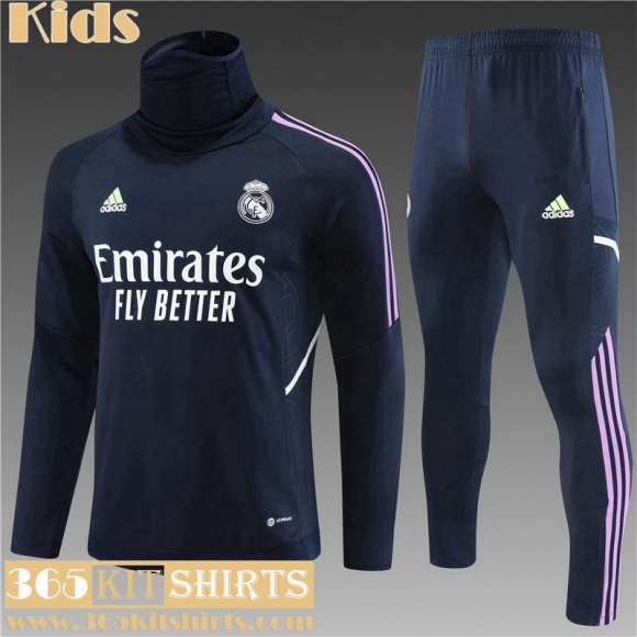 KIT : Training Real Madrid bleu marine Enfant 2022 2023 TK560