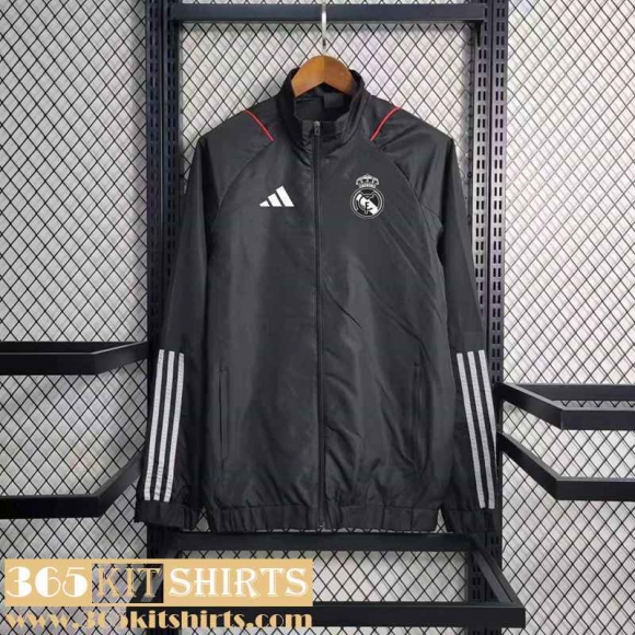 Windbreaker Real Madrid noir Mens 2023 2024 WK325 Windbreaker Real Madrid noir Mens 2023 2024 WK325