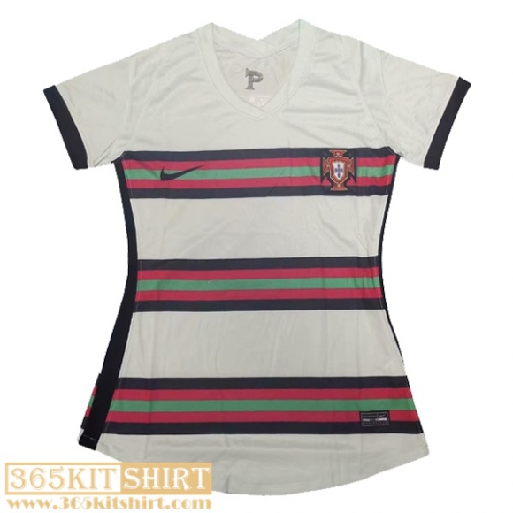 National team football shirts Portugal Away Womens 2021