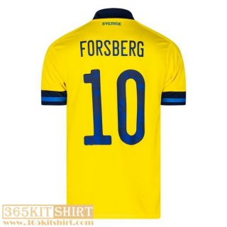 National team football shirts Suede Home Mens 2021 FORSBERG #10