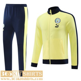 Jacket Manchester City pale yellow Mens 2023 2024 JK725