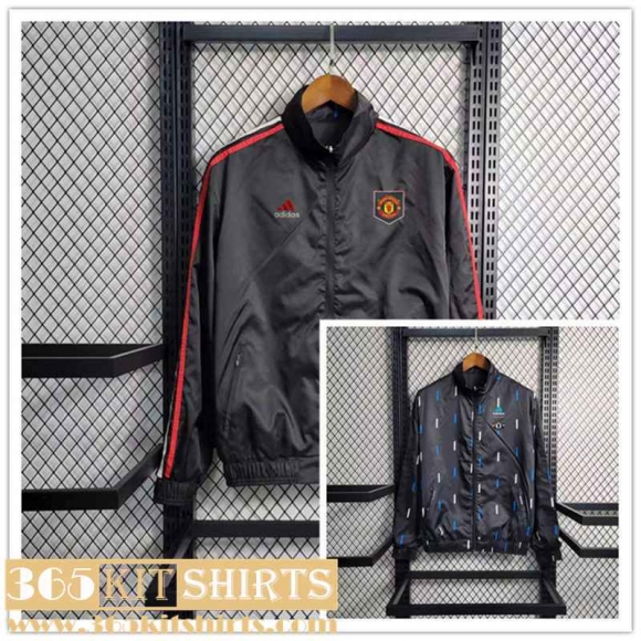 Windbreaker Reversible clothes Manchester United dark gray Mens 2023 2024 WK434