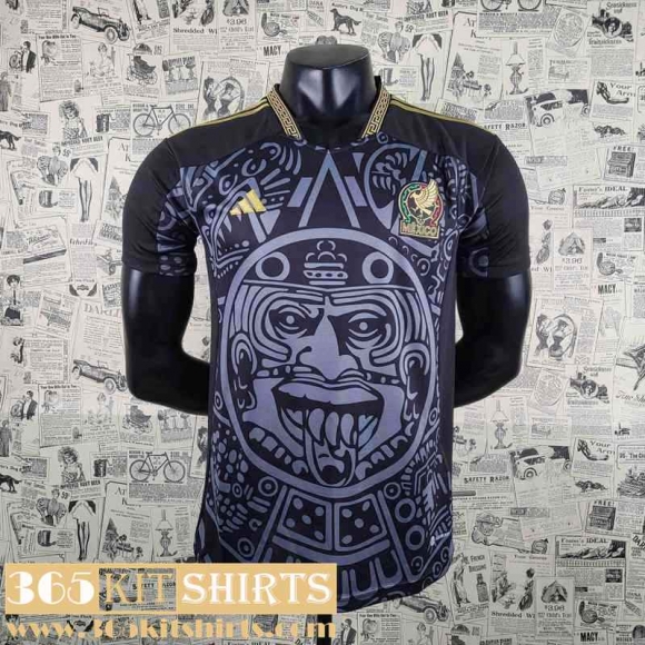 Football Shirts World Cup Mexico Black gold Mens 2022 2023 AG48