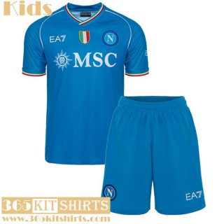 Football Shirts Napoli Home Kids 2023 2024