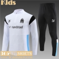 KIT: Training Marseille White Kids 2023 2024 TK636