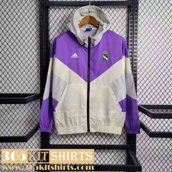 Down Jacket Real Madrid purple white Mens 2023 2024 WK516